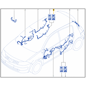 Genuine Renault Megane Mk2 RH Rear Door Wiring Harness 8200942539 New
