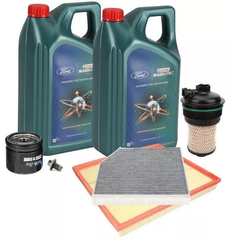 Ford Transit Custom 16-21 2.0L ECOBLUE Full Service Kit Genuine 0w30 Castrol Oil