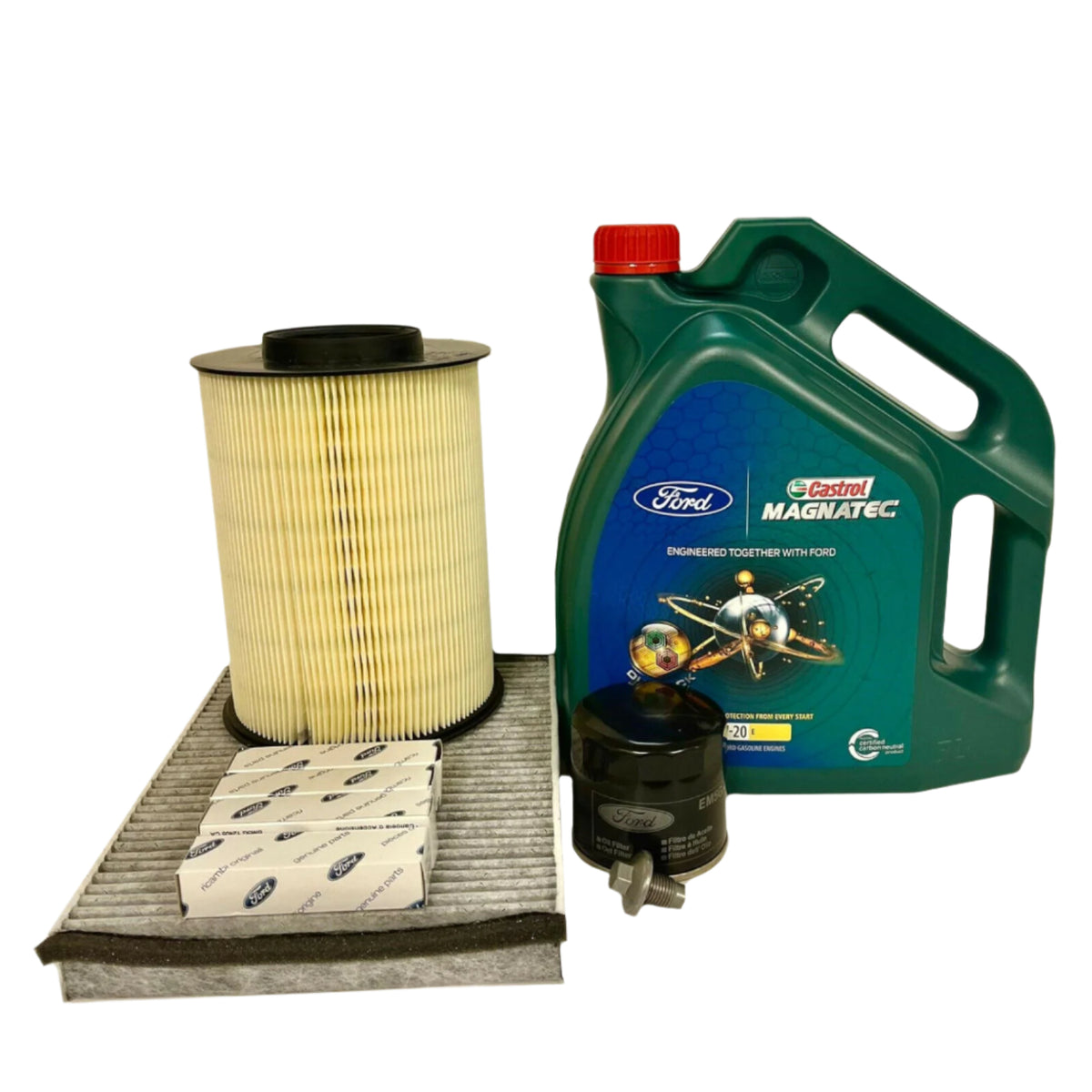 Genuine Ford Kuga 1.5 Ecoboost 13-20 Full Service Kit inc Castrol Oil ...