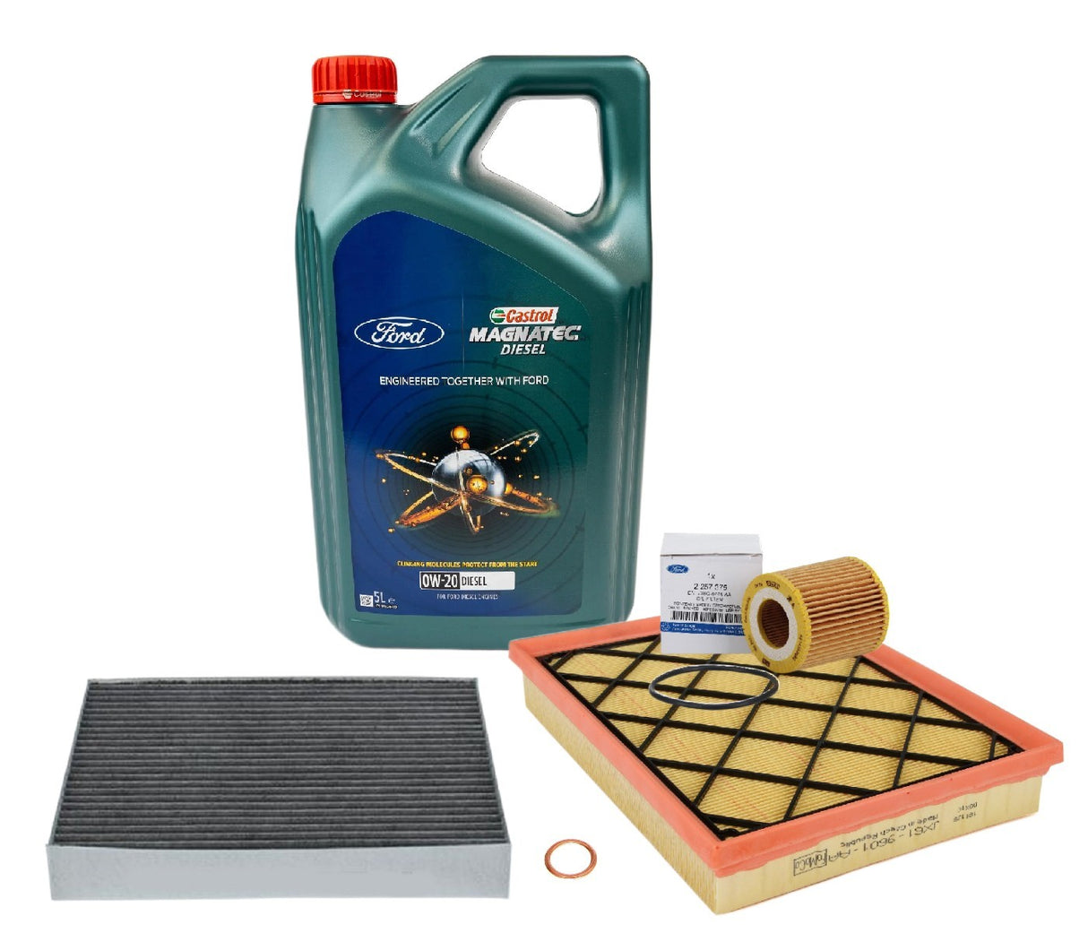 Genuine Ford Focus 1.5 Duratorq TDCi Service Kit inc Castrol Oil