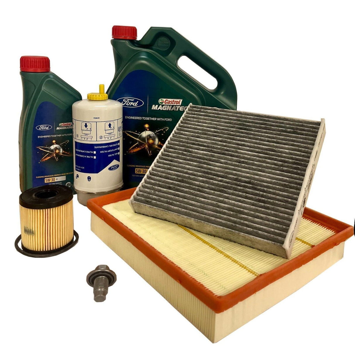 Genuine Ford Transit Mk7 2.2 TDCi Service Kit & 6L Castrol Magnatec Oil