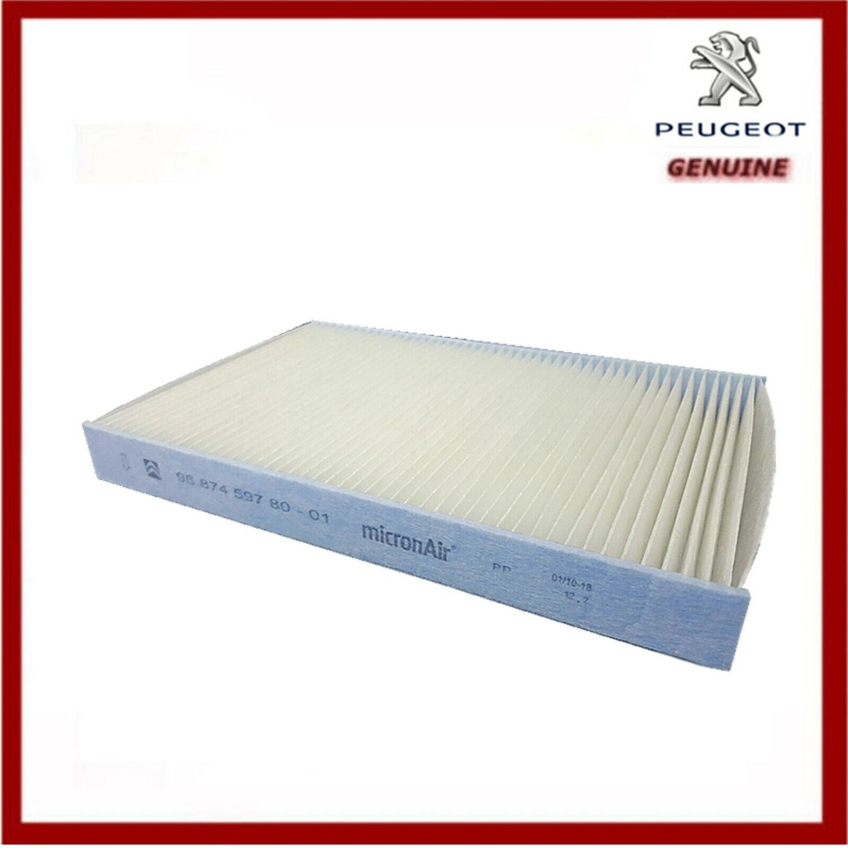 Genuine Peugeot 1007, 307, 308 & Citroen C2, C3, C4 & DS4 Pollen / Cabin Filter