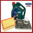 Genuine Ford Fiesta Mk7 1.25 Service Kit Oil Air Cabin Spark Plug & Castrol Oil