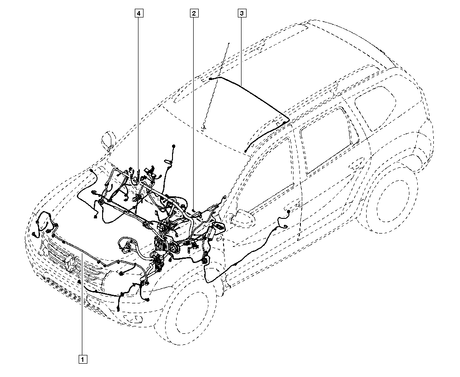 Genuine Dacia Duster Mk1 Wiring Harness 240186681R New