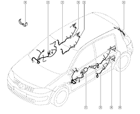 Genuine Renault Megane Mk2 Front Door Wiring Loom 8200397514 New