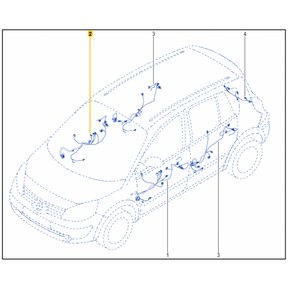 Genuine Renault Scenic Mk2 Drivers Door Wiring Harness 8200384631 New