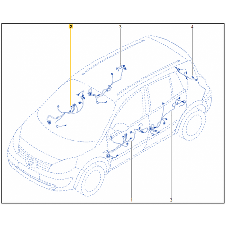 Genuine Renault Scenic Mk2 Drivers Door Wiring Harness 8200384631 New