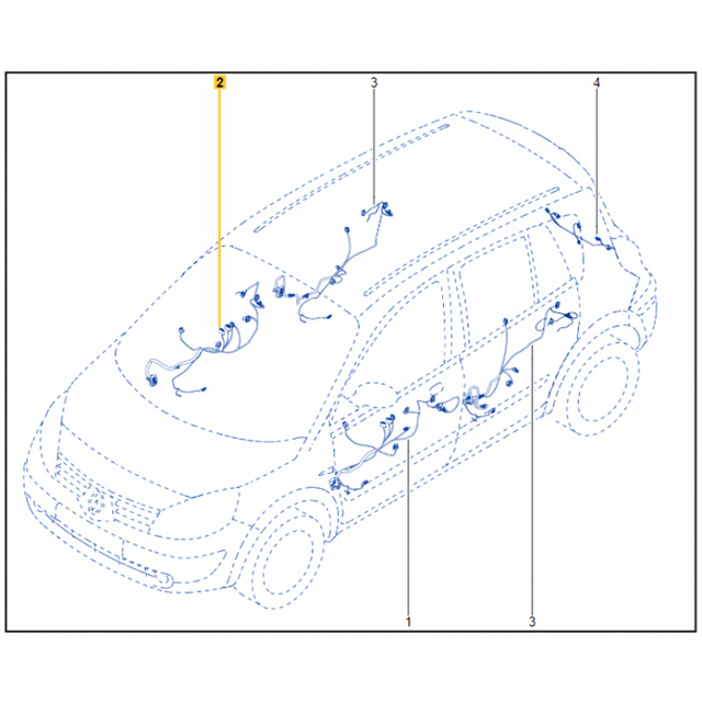 Genuine Renault Scenic Mk2 Drivers Door Wiring Harness 8200384631 New