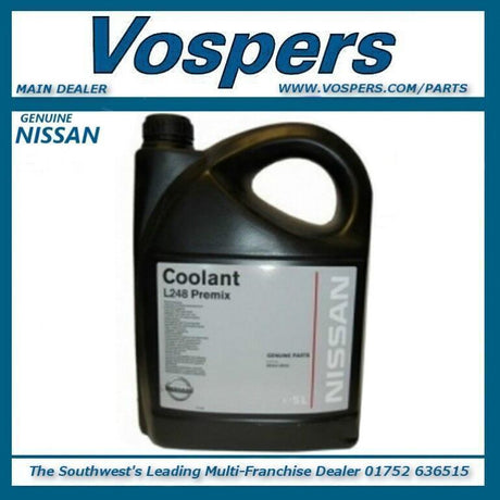 Genuine Nissan L248 Premix Engine Coolant / Antifreeze 5 Litres KE90299945