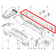 Genuine Renault Modus / Grand Modeus Rear Bumper Upper Protector 8200751625