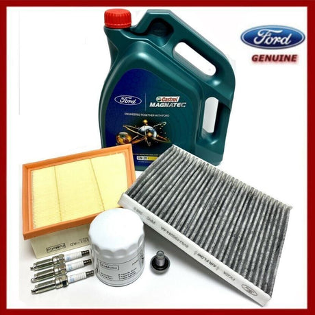 Genuine Ford Fiesta, Air, Pollen, Spark Plugs & Oil Service Kit