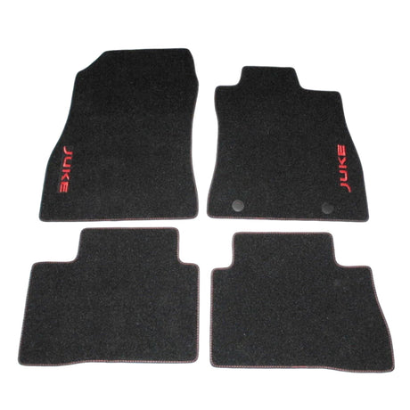 Genuine Nissan Juke Luxury Velour Floor Mats Red Stitching KE7551K001S2 New!