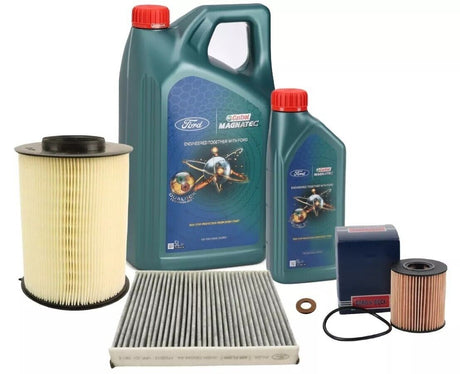 Ford Kuga 2.0 TDCi Service Kit Oil Air Cabin Filters & Genuine Castrol 6L Oil