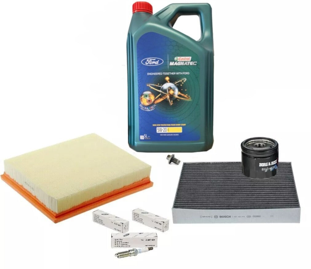 Ford Focus MK4 2018- 1.0L EcoBoost Full Service Kit inc Genuine 5w20 Castrol Oil