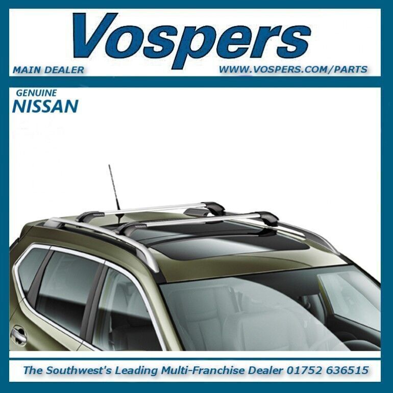 Genuine Nissan X-Trail T32 2014 On " Shape" With Roof Rails Roof Bars / Rack
