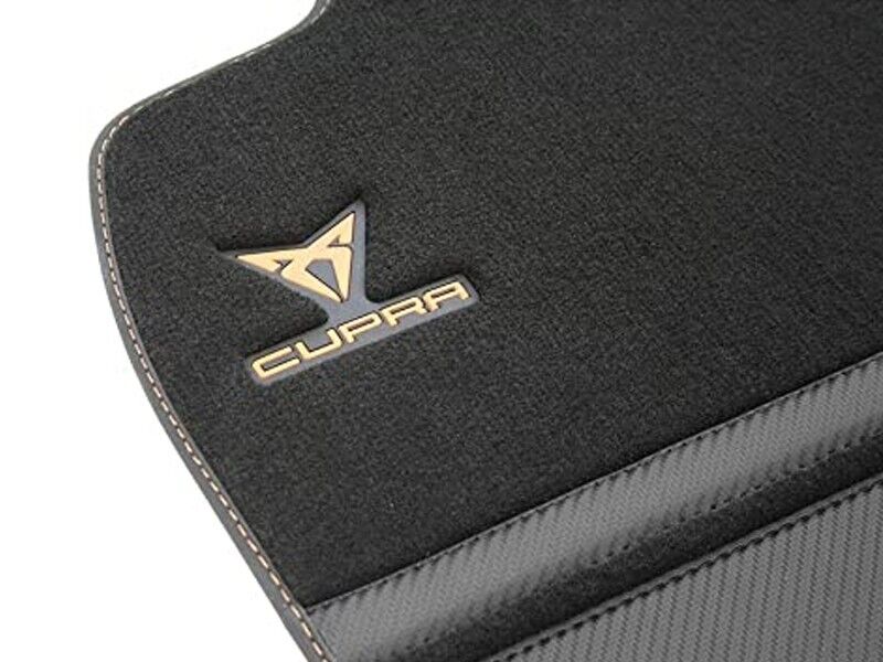 Genuine CUPRA Ateca Carbon Fibre Front & Rear Carpet Mats 2017-Onwards