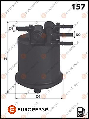 Renault Megane Mk1 Scenic Mk1 Master Mk2 & Volvo S40 V40 Eurorepar Fuel Filter