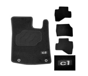 Genuine Citroen C1 Premium Tailored Carpet Floor Mats, Front & Rear 1608724080 