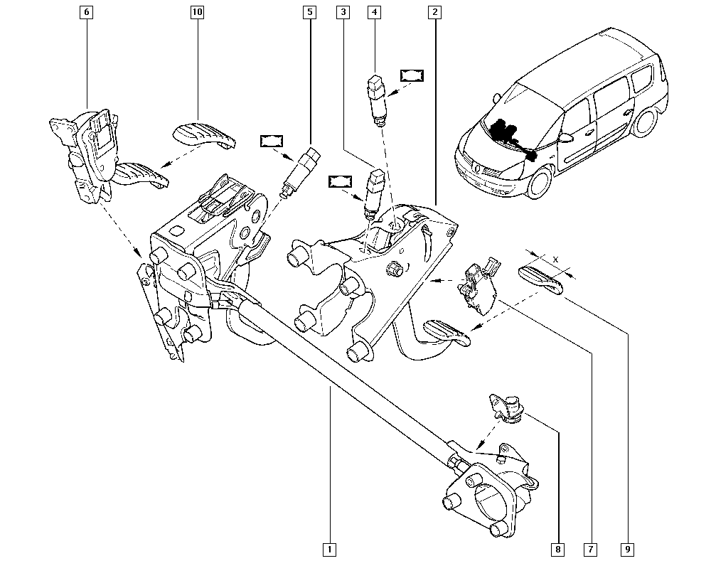 Genuine Renault Espace Mk4 Clutch Pedal Bracket 8200725787 New