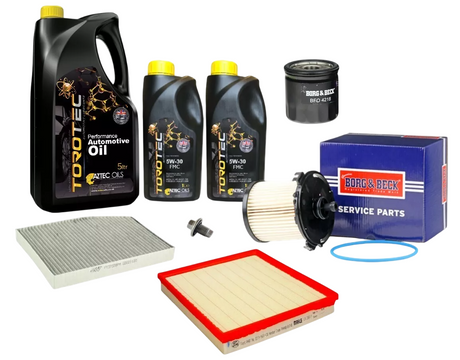 Fits: Ford Transit Custom 2.2 TDCI Full Service Kit Inc 5w30 Engine Oil