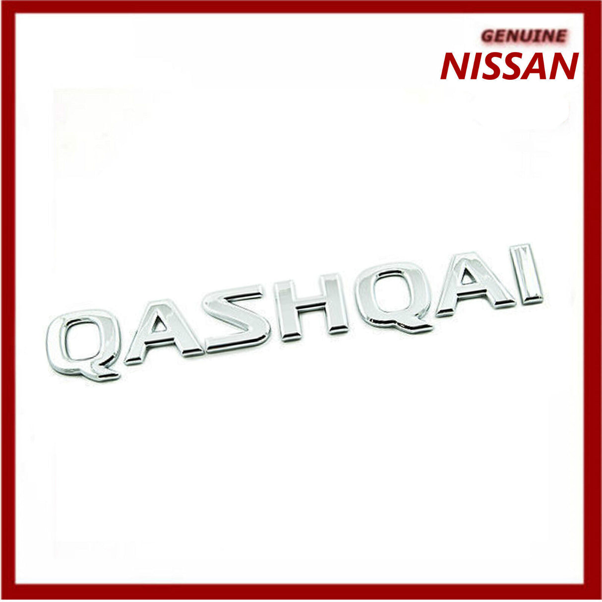 Genuine Nissan Rear Boot 'Qashqai' Chrome Badge / Emblem. New. 90892JD000