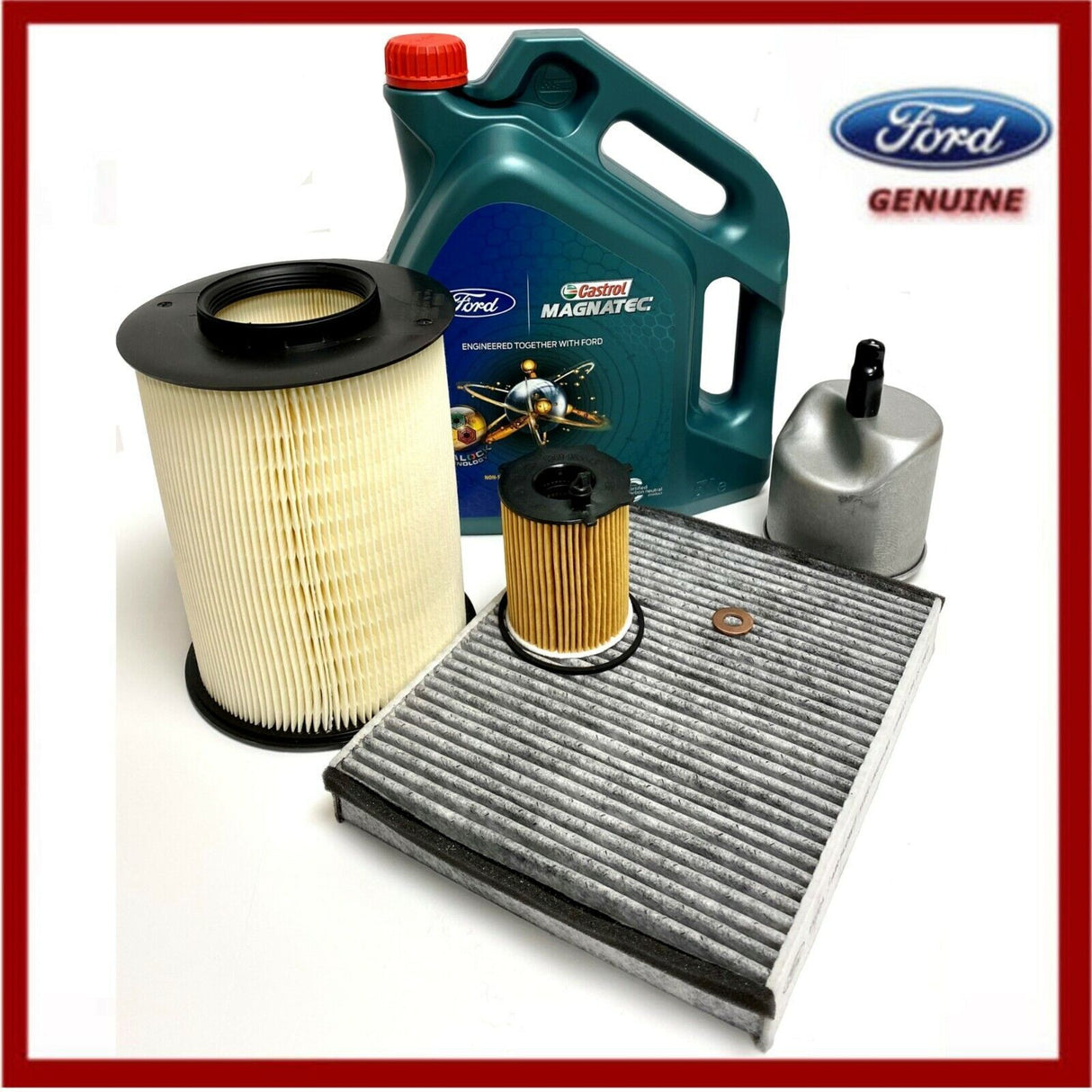 Genuine Ford Focus Mk3 1.6 TDCi Service Kit Oil Air Cabin Diesel Filter & Oil