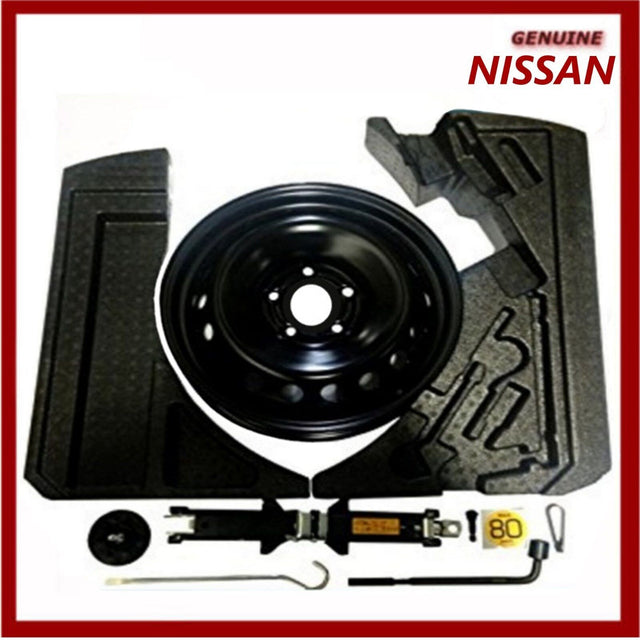 Genuine Nissan Qashqai J11 Space Saver Spare Wheel, Fixing Kit & Foam Spacers 