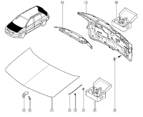 Genuine Renault Megane Mk2 Trunk Lid Opening 8200316780