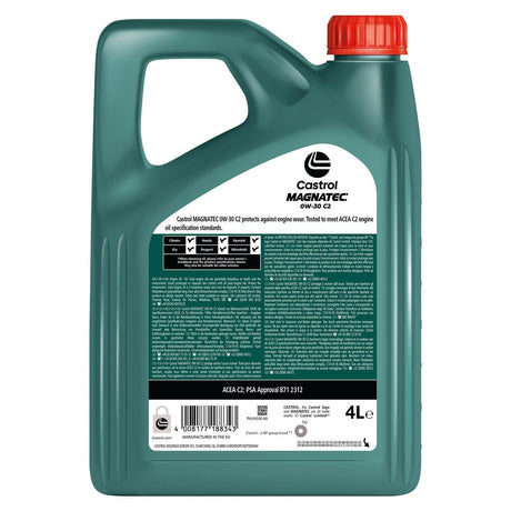 CASTROL MAGNATEC 0w30 C2(15B322)Fully Synthetic PSA B71 2312*STOP-START* (D-10A)