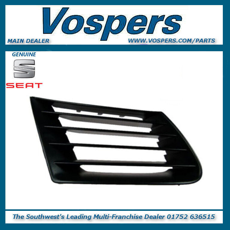 Genuine Seat Ibiza 2002 - 2009 Front R/H D/S Bumper Grille 6L08536769B9