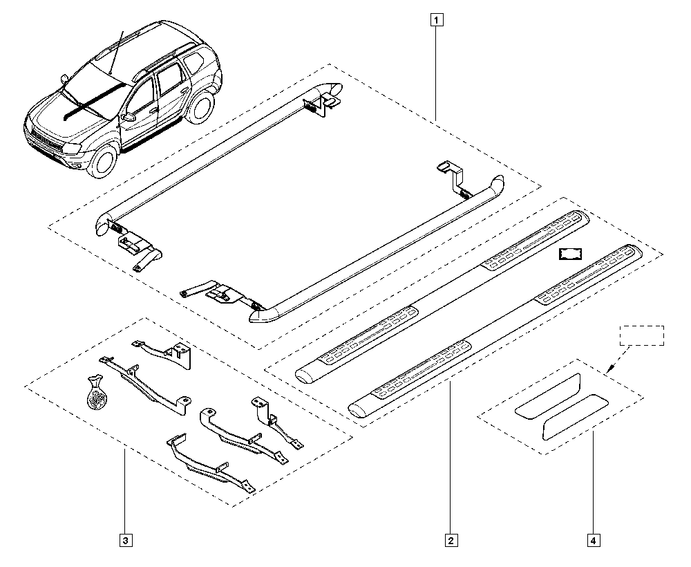 Genuine Dacia Duster Mk1 Mounting Bracket For Side Step 8201480524 New