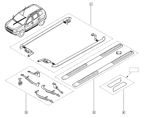 Genuine Dacia Duster Mk1 Mounting Bracket For Side Step 8201480524 New