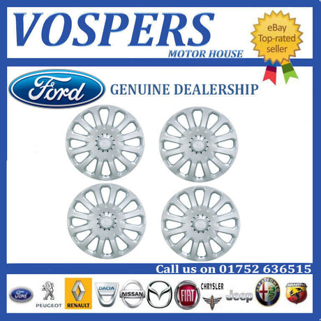 Genuine Ford Fiesta B-Max KA & EcoSport 15" Wheel Trims Set Of 4  1789720