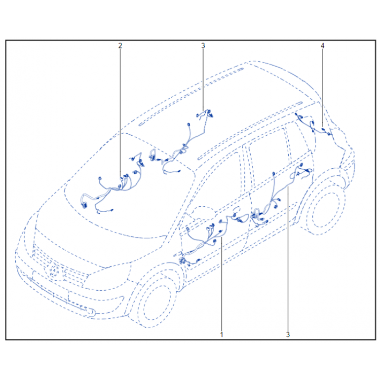 Genuine Renault Scenic II / Grand Scenic II Drivers Door Wiring Harness New