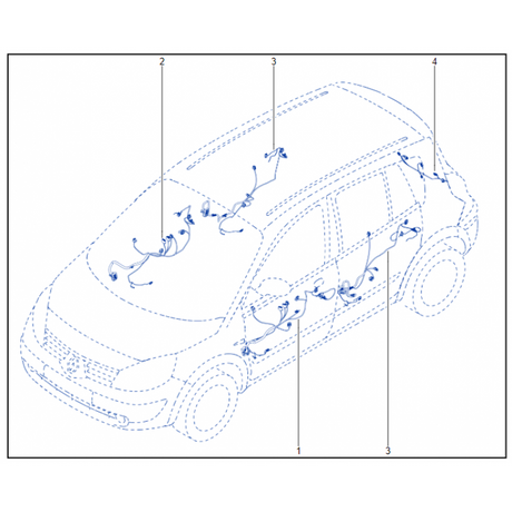 Genuine Renault Scenic II / Grand Scenic II Drivers Door Wiring Harness New