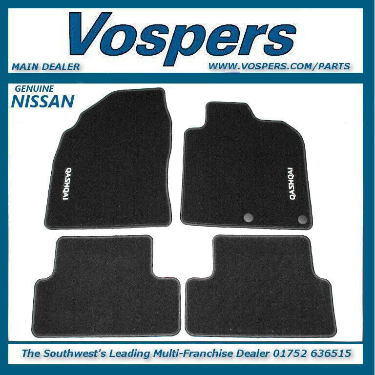 Genuine Nissan Qashqai J10 Front & Rear Luxury Velour Carpet Mats KE755JD011