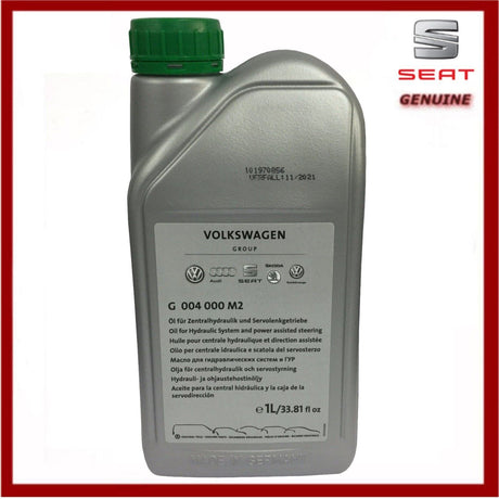 Genuine SEAT /Audi / VW / Skoda Green Power Steering PAS Fluid Oil 1L