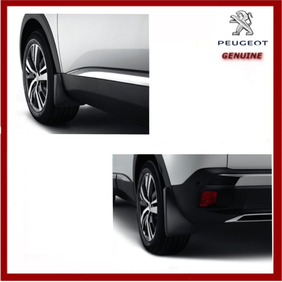 Genuine Peugeot 3008 SUV 2017 Onwards Front & Rear Mud Flaps / Guards ...