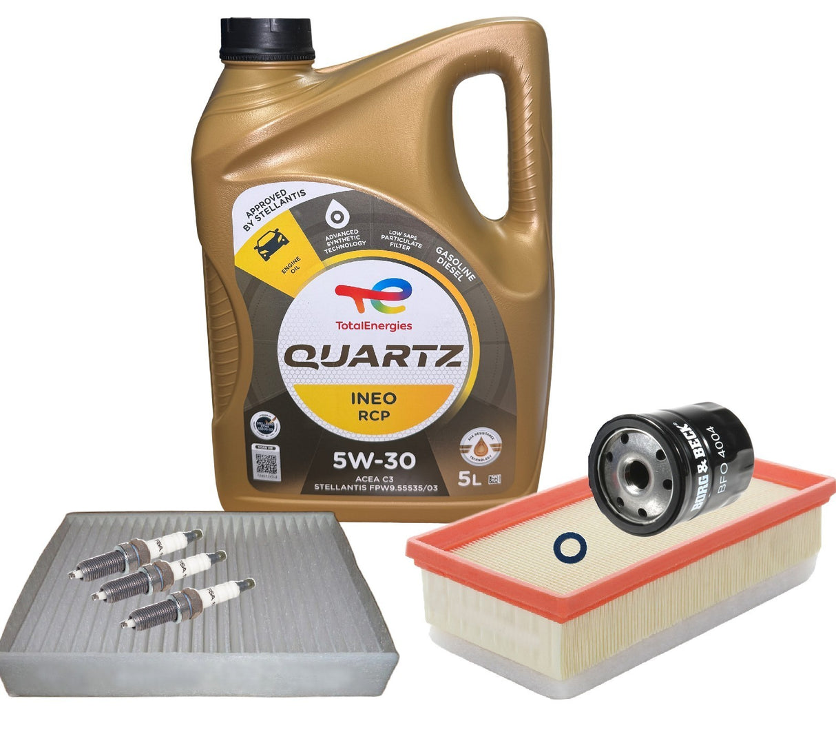 Fits: Peugeot 108 Full Service kit Inc Total Quartz Engine Oil 2014-2022