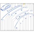 Genuine Renault Laguna Mk3 RH Rear Roof Moulding 738560001R New
