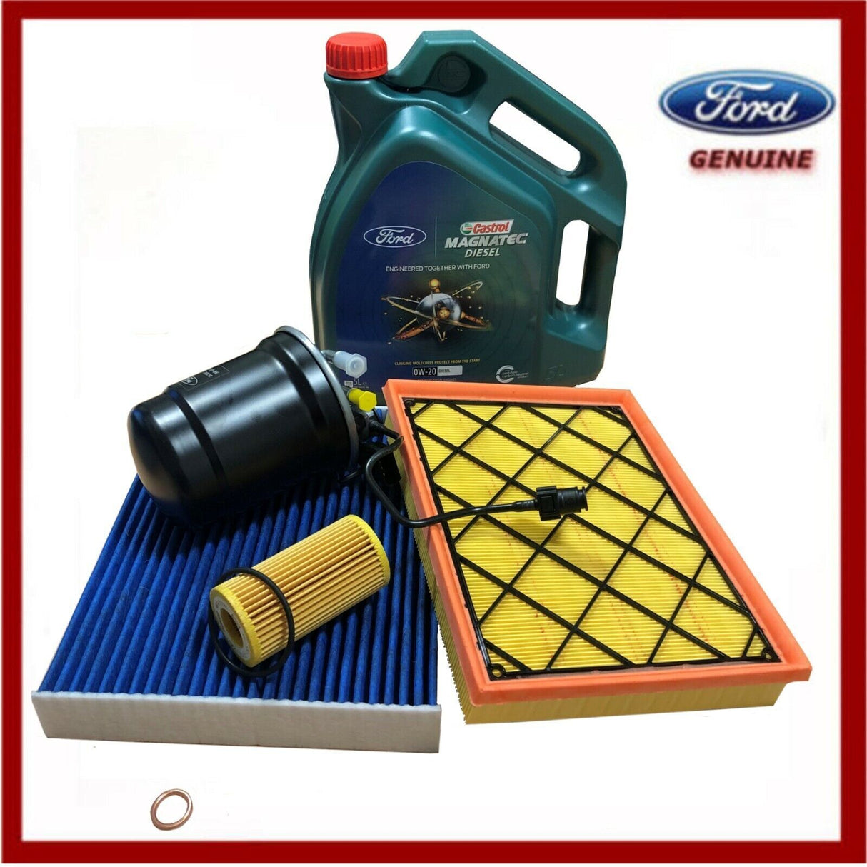 Genuine Ford Focus MK4 2018- 1.5 ST-Line Full Service Kit Inc Castrol Oil 