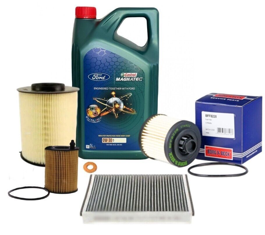 Ford Focus MK3 2014 - 2019 1.5 ST-Line Full Service Kit Inc Genuine Castrol Oil