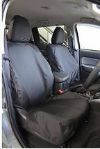 MITSUBISHI L200 2015 ON & FIAT FULLBACK 2016+ TAILORED WATERPROOF FRONT PAIR BLA