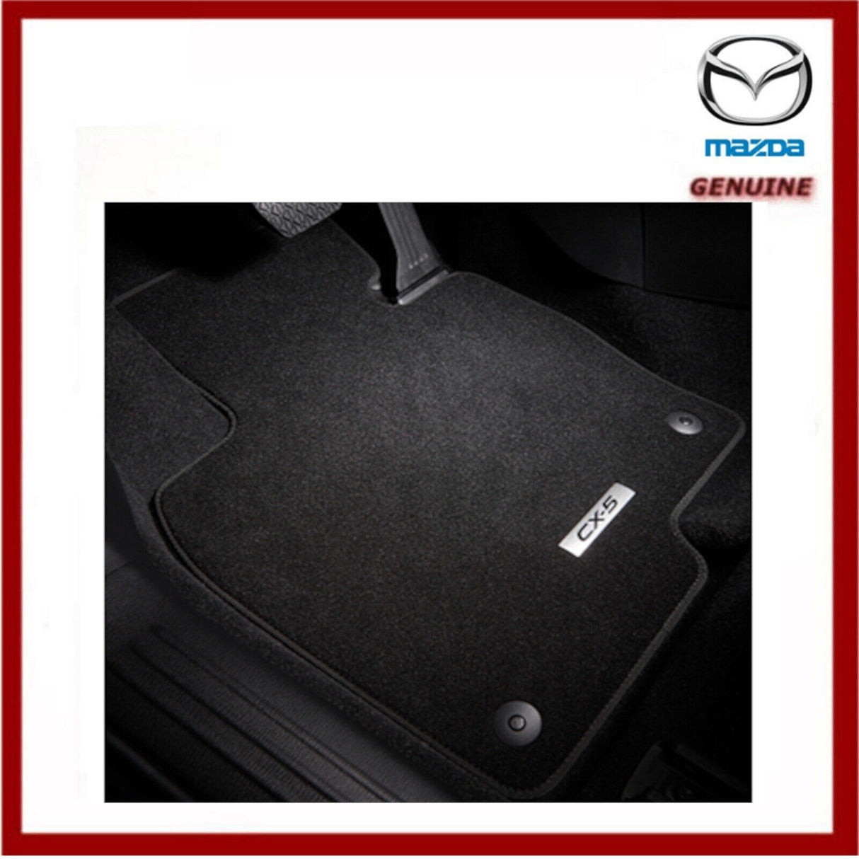 Genuine Mazda CX-5 2017 + Luxury Velour Carpet Mat Set Black KB9HV0320