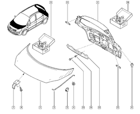 Genuine Renault Scenic / Grand Scenic Mk2 Rear Tail Gate / Boot Lid 7751474296