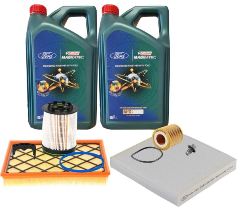 Genuine Ford Ranger 2.0 EcoBlue Full Service Kit inc Castrol Oil