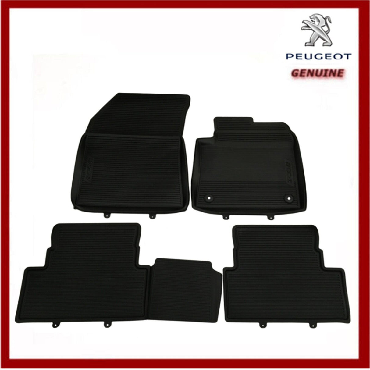 Genuine Peugeot 3008 SUV 2017 Onwards Tailored Rubber Mats Front & Rear