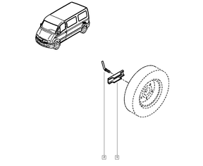 Genuine Renault Master MK1/2 Spare Wheel Fixing Bolt