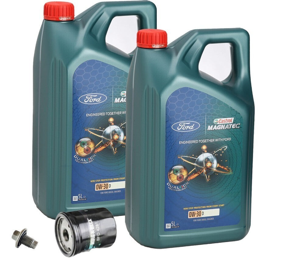 Ford Transit Custom 2016 2.0L Ecoblue 0w30 Oil Service Kit Inc Genuine Castrol