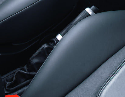 Genuine Hand-Brake Cover black with matt chrome finish rings - 1552558